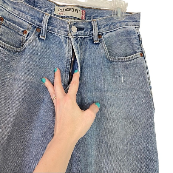 Levi’s 550 Custom Jeans Womens Size 6 Waist 28 Plaid Patchwork Levis Upcycled - Picture 4 of 16